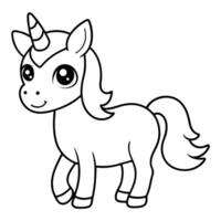 Enchanting Cute Cartoon Unicorn Sticker Character Set for Creative Expression vector