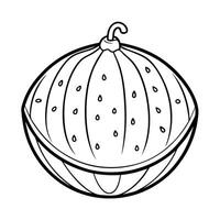 Isolated Hand Drawn Watermelon Illustration for Design vector
