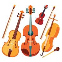 Comprehensive Illustration Collection of String Musical Instruments vector