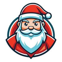 Simple and Joyful Santa Claus Mascot with a Modern Twist vector