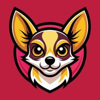 Minimalist Chihuahua Mascot Illustration for Branding vector