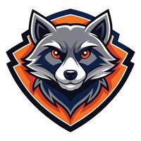 Illustrative Design of a Raccoon in a Modern Flat Style vector
