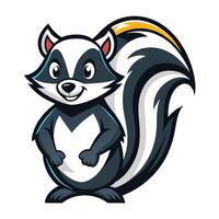 Adorable Skunk Mascot Illustration with a Playful and Cartoonish Style vector