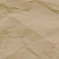 Crumpled brown kraft paper texture with realistic wrinkles and folds, ideal for eco themed designs, backgrounds, packaging mockups, and vintage style graphics. illustration vector