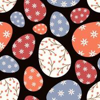 Seamless pattern with Easter eggs. illustration vector