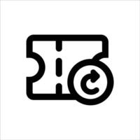Ticket Change Icon vector