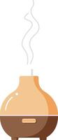 Aromatherapy diffuser in a minimal design with soothing steam, creating a calming atmosphere, perfect for relaxation and wellness in illustration vector