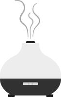 Aromatherapy diffuser emitting calming steam in a minimalistic design with soothing colors for relaxation and wellness art vector