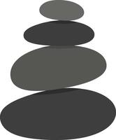 Stacked smooth stones in calming shades of gray with a minimal design style representing tranquility and balance in art vector