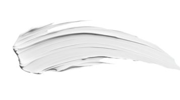Solid smooth and thick white paint stroke isolated on transparent background png