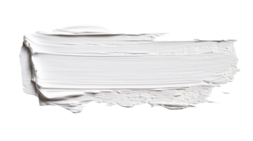 Plain smooth white brush stroke with soft edges isolated on transparent background png