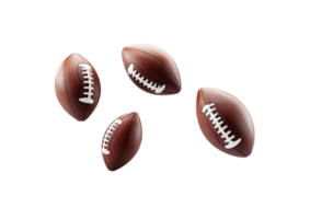 Assorted sports balls in various sizes forming a dense pattern isolated on a transparent background png