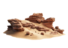Expansive Sandstone Rock Formation in a Desert Landscape. Isolated on a Transparent Background png