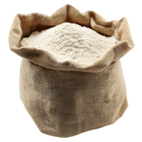 Traditional Burlap Flour Sack with Visible Texture, Isolated on Transparent Background png