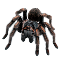 Hairy Tarantula with Fangs on Display Isolated on Transparent Background png