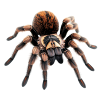 Large Tarantula with Distinctive Fangs Isolated on Transparent Background png