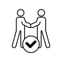 Icon a collaboration isolated against a clean background vector