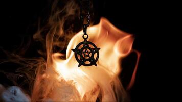 Symbol of Protection Pentagram on Fire 02 photo