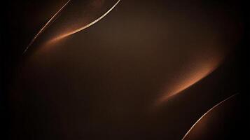 Luxury Dark Brown and Gold Abstract Background with Soft Metallic Glow photo