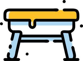 Modern Wooden Table Design with Sleek and Contemporary Look vector