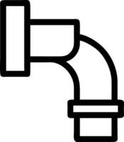 Rustic Water Pipe Design with Industrial Charm and Raw Materials vector