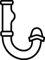 Geometric Water Pipe Design with Sharp Angles and Symmetry vector