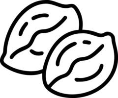 Stylized Walnuts Design with Artistic Interpretation and Flow vector