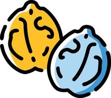 Abstract Walnuts Design with Creative and Unique Shapes vector