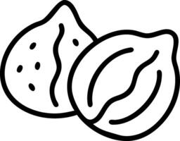 Hand-Drawn Walnuts Design with Intricate Detailing vector