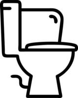 Flat Toilet Design with Smooth Gradients and Simplified Appearance vector