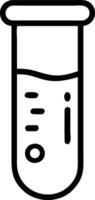 Neon Test Tube Design with Glowing Liquid and Sci-Fi Elements vector