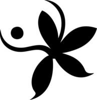 Abstract Floral Tattoo Design with Unique Shapes and Creative Elements vector
