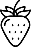 Monochrome Strawberry Design with High-Contrast Black-and-White Art vector