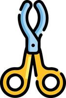 Monochrome Scissors Design with Black-and-White Contrast vector