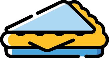 Flat Sandwich Design with Bold Colors and Simplified Aesthetic vector