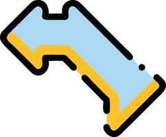 Whimsical Right Arrow Design with Rounded Edges and Soft Gradient vector