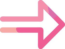 Abstract Right Arrow Design with Creative Angles and Fluid Shape vector