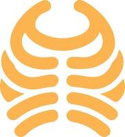 Elegant Rib Cage Design with Soft, Flowing Lines and Delicate Detailing vector