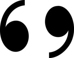 Abstract Quotation Marks Design with Asymmetrical Shape and Unique Twist vector