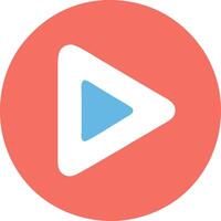 Minimalist Play Button Design with Simple Geometry and Sharp Edges vector