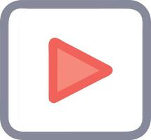 Modern Play Button Design with Bold Colors and Dynamic Shape vector
