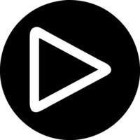Sleek Play Button Design with Smooth Edges and Clean Aesthetic vector