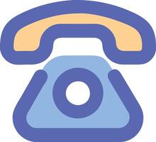 Old-Fashioned Telephone with Bold, Circular Rotary Dial and Brass Finish vector