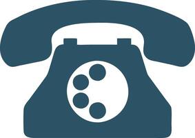 Nostalgic Old Telephone with Simple Rotary Dial and Handset vector