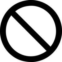 Geometric Not Allowed Sign with Sharp Edges and Symmetry vector