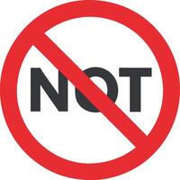 Minimalist Not Allowed Sign Design with Clean Lines and Simple Aesthetic vector