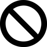 Bold Not Allowed Sign Design with Clear Symbol and Strong Contrast vector