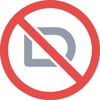 Modern Not Allowed Design with Clean Lines and High Contrast vector