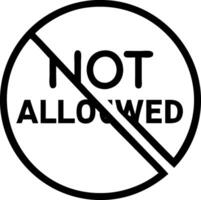 Minimalist Not Allowed Design with Simple, Effective Symbols vector
