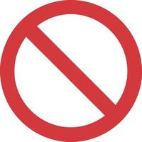 Bold Not Allowed Sign with Clear, Strong Typography vector